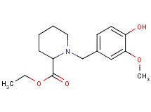 ethyl 1-(4-hydroxy-3-methoxybenzyl)-2-piperidinecarboxylate