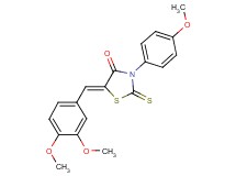 5-(3,4-dimethoxybenzylidene)-3-(4-methoxyphenyl)-2-thioxo-1,3-thiazolidin-4-one
