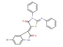5-bromo-3-[4-oxo-3-phenyl-2-(phenylimino)-1,3-thiazolidin-5-ylidene]-1,3-dihydro-2H-indol-2-one