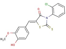 3-(2-chlorophenyl)-5-(4-hydroxy-3-methoxybenzylidene)-2-thioxo-1,3-thiazolidin-4-one