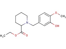 ethyl 1-(3-hydroxy-4-methoxybenzyl)-2-piperidinecarboxylate