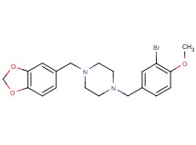 1-(1,3-benzodioxol-5-ylmethyl)-4-(3-bromo-4-methoxybenzyl)piperazine