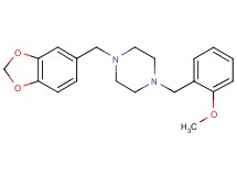 1-(1,3-benzodioxol-5-ylmethyl)-4-(2-methoxybenzyl)piperazine