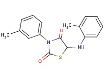 3-(3-methylphenyl)-5-[(2-methylphenyl)amino]-1,3-thiazolidine-2,4-dione