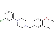 1-(3-chlorophenyl)-4-(4-methoxy-3-methylbenzyl)piperazine