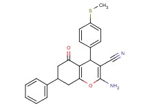 2-amino-4-[4-(methylthio)phenyl]-5-oxo-7-phenyl-5,6,7,8-tetrahydro-4H-chromene-3-carbonitrile