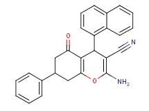 2-amino-4-(1-naphthyl)-5-oxo-7-phenyl-5,6,7,8-tetrahydro-4H-chromene-3-carbonitrile