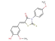 5-(4-hydroxy-3-methoxybenzylidene)-3-(4-methoxyphenyl)-2-thioxo-1,3-thiazolidin-4-one