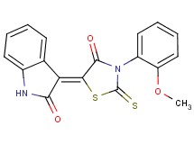 3-[3-(2-methoxyphenyl)-4-oxo-2-thioxo-1,3-thiazolidin-5-ylidene]-1,3-dihydro-2H-indol-2-one