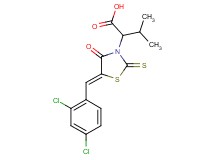 2-[5-(2,4-dichlorobenzylidene)-4-oxo-2-thioxo-1,3-thiazolidin-3-yl]-3-methylbutanoic acid