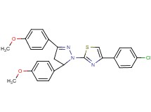 2-[3,5-bis(4-methoxyphenyl)-4,5-dihydro-1H-pyrazol-1-yl]-4-(4-chlorophenyl)-1,3-thiazole hydrobromide