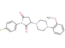 1-(4-fluorophenyl)-3-[4-(2-methoxyphenyl)-1-piperazinyl]-2,5-pyrrolidinedione