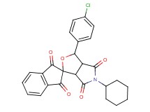 3-(4-chlorophenyl)-5-cyclohexyl-3a,6a-dihydrospiro[furo[3,4-c]pyrrole-1,2'-indene]-1',3',4,6(3H,5H)-tetrone