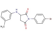 1-(4-bromophenyl)-3-[(3-methylphenyl)amino]-2,5-pyrrolidinedione