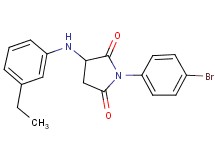 1-(4-bromophenyl)-3-[(3-ethylphenyl)amino]-2,5-pyrrolidinedione