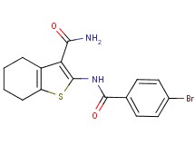 2-[(4-bromobenzoyl)amino]-4,5,6,7-tetrahydro-1-benzothiophene-3-carboxamide