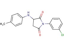 1-(3-chlorophenyl)-3-[(4-methylphenyl)amino]-2,5-pyrrolidinedione
