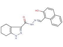N'-[(2-hydroxy-1-naphthyl)methylene]-4,5,6,7-tetrahydro-1H-indazole-3-carbohydrazide