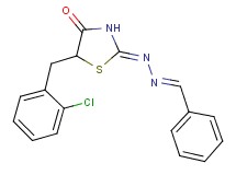 benzaldehyde [5-(2-chlorobenzyl)-4-oxo-1,3-thiazolidin-2-ylidene]hydrazone