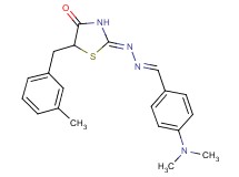 4-(dimethylamino)benzaldehyde [5-(3-methylbenzyl)-4-oxo-1,3-thiazolidin-2-ylidene]hydrazone