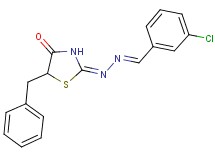 3-chlorobenzaldehyde (5-benzyl-4-oxo-1,3-thiazolidin-2-ylidene)hydrazone