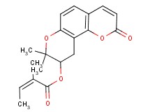 8,8-dimethyl-2-oxo-9,10-dihydro-2H,8H-pyrano[2,3-f]chromen-9-yl 2-methyl-2-butenoate