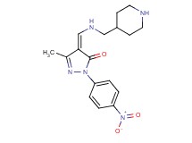 5-methyl-2-(4-nitrophenyl)-4-{[(4-piperidinylmethyl)amino]methylene}-2,4-dihydro-3H-pyrazol-3-one