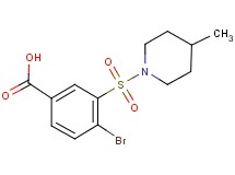 4-bromo-3-[(4-methyl-1-piperidinyl)sulfonyl]benzoic acid