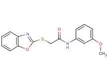 2-(1,3-benzoxazol-2-ylthio)-N-(3-methoxyphenyl)acetamide