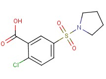 2-chloro-5-(1-pyrrolidinylsulfonyl)benzoic acid