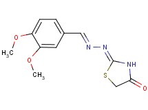 3,4-dimethoxybenzaldehyde (4-oxo-1,3-thiazolidin-2-ylidene)hydrazone