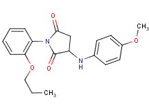 3-[(4-methoxyphenyl)amino]-1-(2-propoxyphenyl)-2,5-pyrrolidinedione