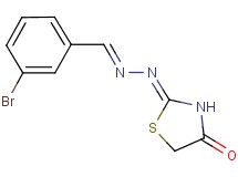3-bromobenzaldehyde (4-oxo-1,3-thiazolidin-2-ylidene)hydrazone