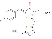 3-allyl-5-(4-bromobenzylidene)-2-[(5-ethyl-1,3,4-thiadiazol-2-yl)imino]-1,3-thiazolidin-4-one