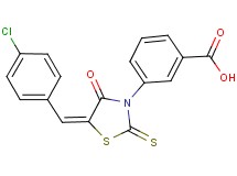 3-[5-(4-chlorobenzylidene)-4-oxo-2-thioxo-1,3-thiazolidin-3-yl]benzoic acid