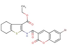 ethyl 2-{[(6-bromo-2-oxo-2H-chromen-3-yl)carbonyl]amino}-4,5,6,7-tetrahydro-1-benzothiophene-3-carboxylate
