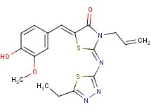 3-allyl-2-[(5-ethyl-1,3,4-thiadiazol-2-yl)imino]-5-(4-hydroxy-3-methoxybenzylidene)-1,3-thiazolidin-4-one