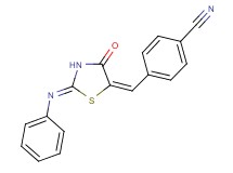 4-{[4-oxo-2-(phenylimino)-1,3-thiazolidin-5-ylidene]methyl}benzonitrile