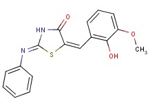 5-(2-hydroxy-3-methoxybenzylidene)-2-(phenylimino)-1,3-thiazolidin-4-one