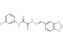 2-[2-(1,3-benzodioxol-5-ylmethylene)hydrazino]-N-(3-chlorophenyl)-2-oxoacetamide