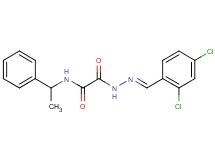 2-[2-(2,4-dichlorobenzylidene)hydrazino]-2-oxo-N-(1-phenylethyl)acetamide