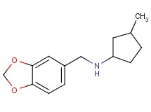 (1,3-benzodioxol-5-ylmethyl)(3-methylcyclopentyl)amine