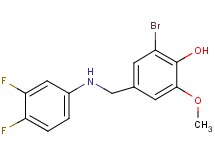 2-bromo-4-{[(3,4-difluorophenyl)amino]methyl}-6-methoxyphenol