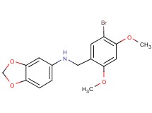 1,3-benzodioxol-5-yl(5-bromo-2,4-dimethoxybenzyl)amine