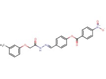 4-{2-[(3-methylphenoxy)acetyl]carbonohydrazonoyl}phenyl 4-nitrobenzoate