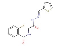 2-fluoro-N-{2-oxo-2-[2-(2-thienylmethylene)hydrazino]ethyl}benzamide