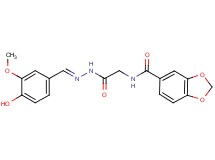 N-{2-[2-(4-hydroxy-3-methoxybenzylidene)hydrazino]-2-oxoethyl}-1,3-benzodioxole-5-carboxamide