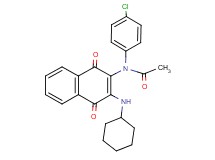 N-(4-chlorophenyl)-N-[3-(cyclohexylamino)-1,4-dioxo-1,4-dihydro-2-naphthalenyl]acetamide