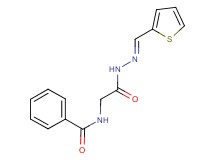 N-{2-oxo-2-[2-(2-thienylmethylene)hydrazino]ethyl}benzamide