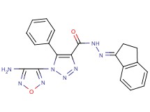 1-(4-amino-1,2,5-oxadiazol-3-yl)-N'-(2,3-dihydro-1H-inden-1-ylidene)-5-phenyl-1H-1,2,3-triazole-4-carbohydrazide